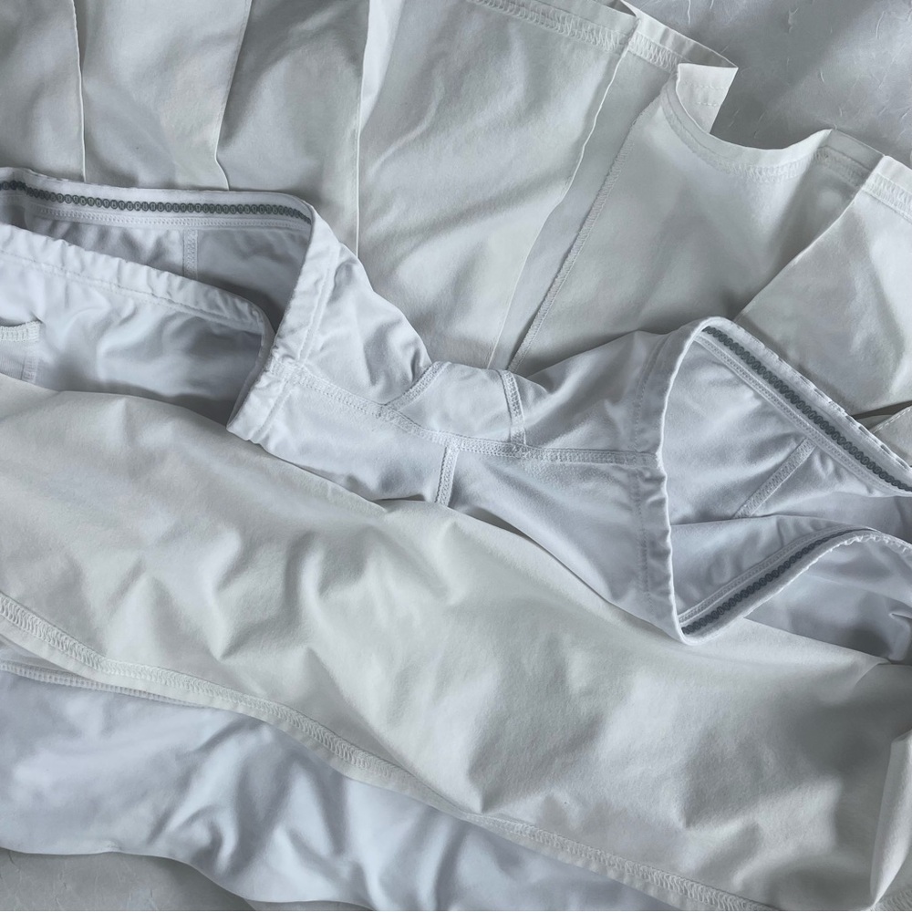 Lululemon Pace Rival pleated Skirt/Skort White Size 10 - Picture 4 of 7